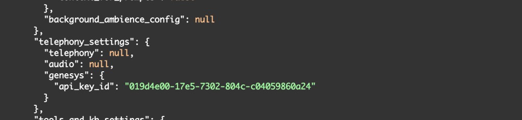 Include the generated Genesys key in the Assistant configuration